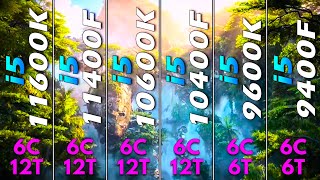 Core i5 11600K vs 11400F vs 10600K vs 10400F vs 9600k vs 9400F  PC Gameplay Tested [upl. by Rosenkranz222]