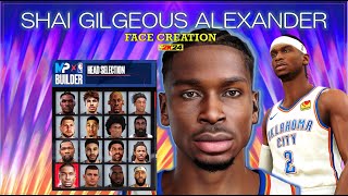 Shai Gilgeous Alexander NBA 2K24 Face Creation [upl. by Manchester]