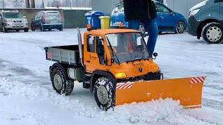 RC UNIMOG Snow removal RC Mercedes Benz communal truck [upl. by Stormi]