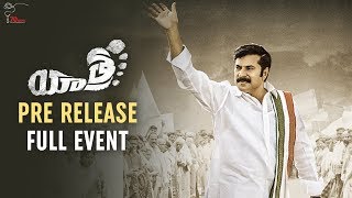 Yatra Pre Release Event  YSR Biopic  Mammootty  Jagapathi Babu  Anasuya  Mahi V Raghav [upl. by Annayehc]