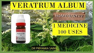 VERATRUM ALBUM  HOMEOPATHY MEDICINE  1 MEDICINE 100 USES  mania drpriyankashomeopathy [upl. by Leveridge]