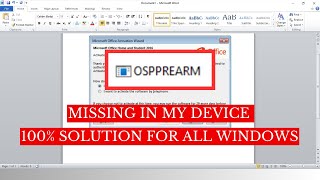 OSPPREARM File Missing  Fix Product Activation Failed  Copy Of Microsoft Office Is Not Activated [upl. by Alvinia814]