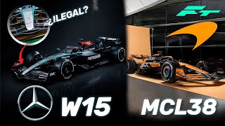 ¡¡IMPRESIONA MERCEDES PRESENTA su NUEVO W15 ¿ILEGAL  MCLAREN PRESENTA su NUEVO MCL38 [upl. by Schlessel]