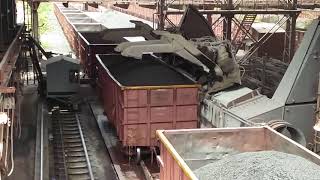 Wagon tippler operation at Jindal Steel Tornagallu Karnataka [upl. by Ylrevaw]