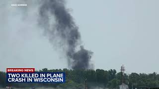 Plane crashes near site of air show in Wisconsin killing 2 [upl. by Nnalatsyrc]