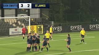 MATCH HIGHLIGHTS  Championship League Cup Final  Sion Swifts v St James Swifts Ladies 070924 [upl. by Elmo]