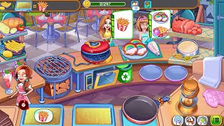 Cooking Express game Level 19 To 24 complete in the game🍨🥘🍹🍨🍟🥵 [upl. by Blatman824]