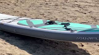 Aqua Plus 6inches Thick Inflatable SUP Review Inflatable SUP with Manual Pump [upl. by Berenice755]