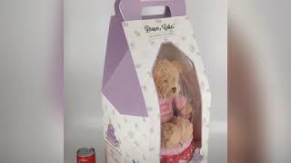 1 Tier Girl Teddy Bear Baby Gift Diaper Cake [upl. by Odraode]