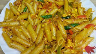 ঘরোয়া উপকরণে স্পাইসি মাসালা পাস্তা। Pasta Recipe Bangla।Spicy Egg pasta। pasta recipe [upl. by Eyar262]