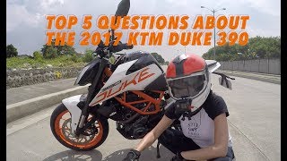 GakiMoto 100 Top 5 Questions I get asked about the 2017 KTM Duke 390 [upl. by Leahciam]