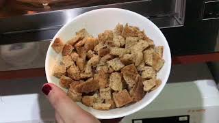 Easy Microwave Croutons [upl. by Avehsile91]