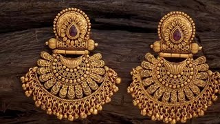 New 50 Matte Gold Temple Earrings  south Indian jewelry  Traditional Earrings Indian Jewelry [upl. by Alyled]