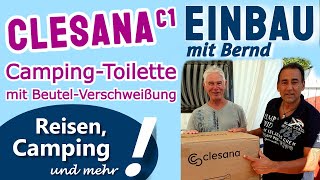 CLESANA C1  wasserlose Campingtoilette  kompletter Einbau Anschluss und Inbetriebnahme  DIY [upl. by Menides]