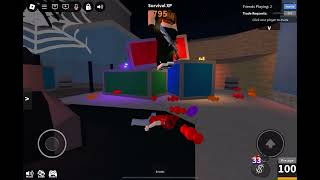 Hiding in peoples body in mm2 so the murder can’t find me roblox [upl. by Einre]