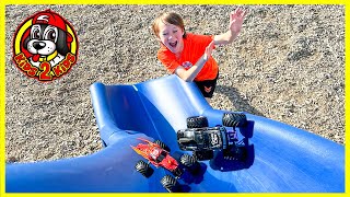 MONSTER TRUCKS PLAY AT THE PARK 🛝 Our FUNNIEST Compilation 😂 [upl. by Doreen224]