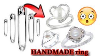 safety pin se banaya sundar ring handmade ring making from safety pin easy ring making ideasdiy [upl. by Etty]