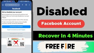 how to recover disabled facebook account We disabled Your account facebook 2024 Recovery Fb id [upl. by Ackerley206]