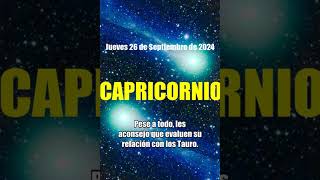 26 Septiembre 2024 TAROT capricornio HOY PUEDE SER tarot capricornio horoscopo [upl. by Silisav267]