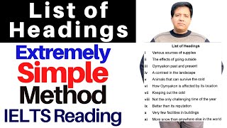 Asad Yaqubs LOGIC for LIST OF HEADINGS  IELTS Reading [upl. by Lotta993]