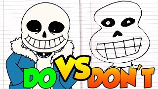 DOs amp DONTs Drawing Undertale Sans In 1 Minute CHALLENGE [upl. by Danete20]