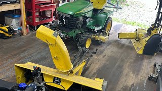 Snowblower install on John Deere 325 [upl. by Gaddi666]