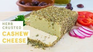 Herb crusted cashew cheese  vegan super easy and full of protein [upl. by Elfrieda]