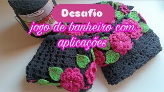 TAPETE DE CROCHÊ COM APLICAÇÕES DE FLORES CrochedaLariatelie [upl. by Leunammi811]