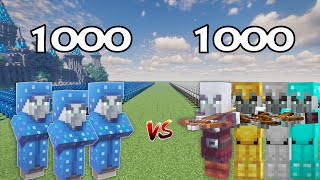 1000 Illusioner Vs 1000 Pillager  Minecraft [upl. by Kathie]