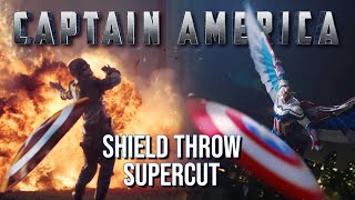 Captain America Shield Throw Supercut Including The Falcon and The Winter Soldier [upl. by Yasmin]