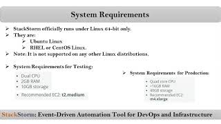 System Requirements to Install StackStorm  Automation with StackStorm [upl. by Odell559]