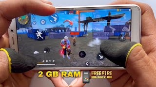 Play free fire max on 2gb ram mobile 3 finger handcam gameplay [upl. by Anitnerolf]