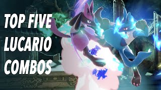 TOP FIVE LUCARIO COMBOS in SMASH ULTIMATE [upl. by Osborn]