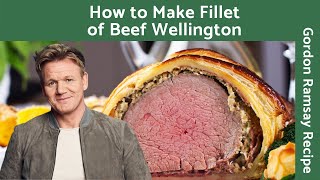 How to Make Fillet of Beef Wellington with Red Wine Sauce  Gordon Ramsay [upl. by Lacram]