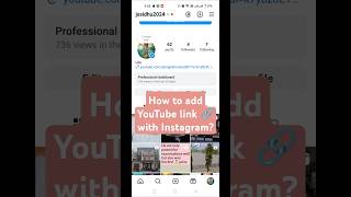 How to add a YouTube Channel link with Instagram account  YouTube with Instagram instatricks [upl. by Flight912]