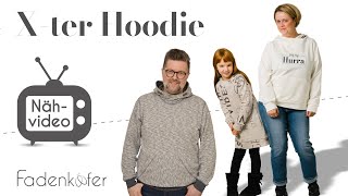 Hoodie nähen Bauchtasche oder Seitennahttaschen Anleitung zum Nachnähen anfängertauglich [upl. by Zacharie]