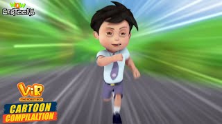 Vir School Race  Vir The Robot Boy Compilation 08  Season 01  Cartoon for Kids  spot [upl. by Ahsennek825]