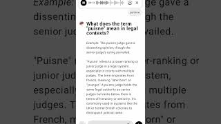 What does the term quotpuisnequot mean in legal contexts [upl. by Yann]