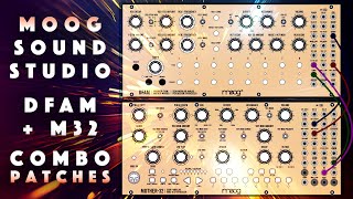 Moog Sound Studio DFAM  Mother32 50 Combo Patches  Samples Demo [upl. by Albur]