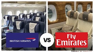 British Airways vs Emirates Premium Economy Comparison [upl. by Marih]