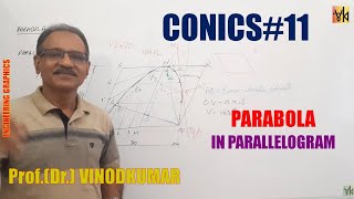 CONICS 11 PARABOLA IN PARALLELOGRAM by Prof Vinodkumar [upl. by Eddi]