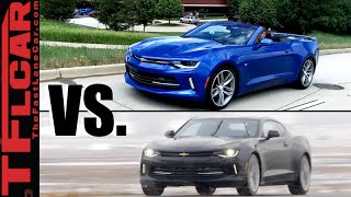 2016 Chevy Camaro Convertible vs Coupe Mashup Review Which is Better [upl. by Melany]