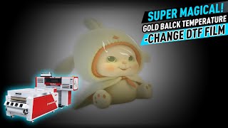 Super Magical Gold Balck Temperaturechange DTF Film [upl. by Enawtna]