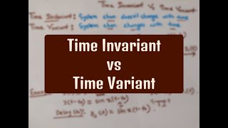 Time invariant and time variant system with example in Bangla [upl. by Rehtul]