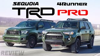 Which TRD Pro is Better 2020 Toyota Sequoia vs Toyota 4Runner [upl. by Zannini36]