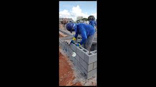 Concrete block laying [upl. by Anibas446]