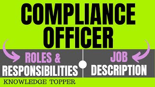 Compliance Officer Roles and Responsibilities  Compliance Officer Job Description  Work [upl. by Carder]