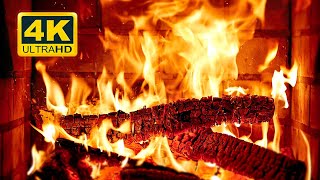 🔥 FIREPLACE Ultra HD 4K Fireplace with Crackling Fire Sounds Fireplace Burning Fire Background [upl. by Tosch]