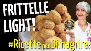 RICETTA FRITTELLE di CARNEVALE LIGHT senza UOVA LATTE ZUCCHERO BIANCO [upl. by Canning740]