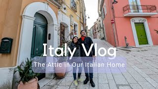 Living in a SMALL ITALIAN Village The Attic of Our ITALIAN Home and Losing Roof Tiles in a STORM [upl. by Aiuqram]